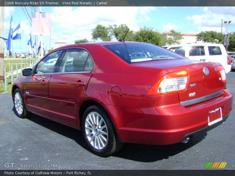 Vivid Red Metallic / Camel 2008 Mercury Milan V6 Premier