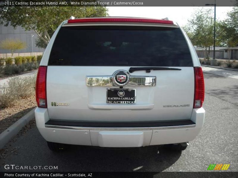White Diamond Tricoat / Cashmere/Cocoa 2011 Cadillac Escalade Hybrid AWD
