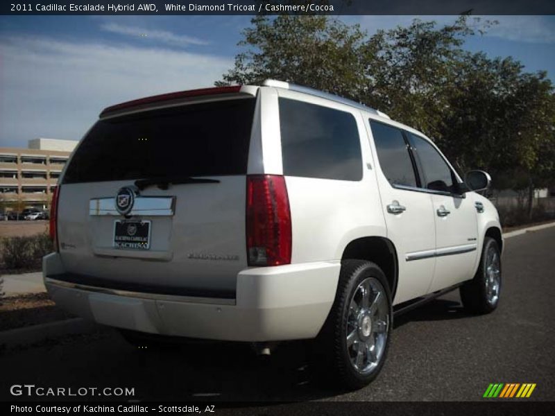 White Diamond Tricoat / Cashmere/Cocoa 2011 Cadillac Escalade Hybrid AWD