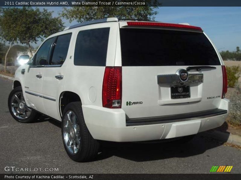 White Diamond Tricoat / Cashmere/Cocoa 2011 Cadillac Escalade Hybrid AWD