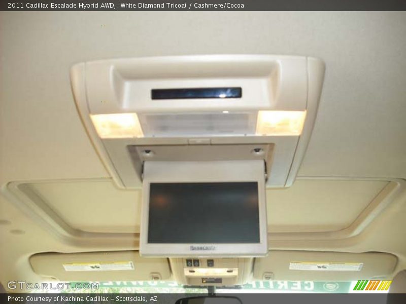 White Diamond Tricoat / Cashmere/Cocoa 2011 Cadillac Escalade Hybrid AWD