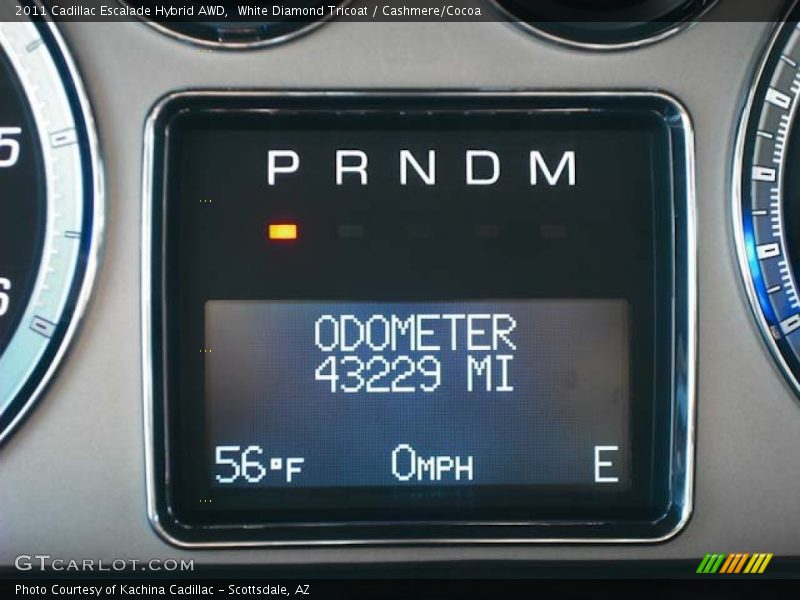 White Diamond Tricoat / Cashmere/Cocoa 2011 Cadillac Escalade Hybrid AWD