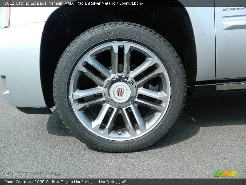 Radiant Silver Metallic / Ebony/Ebony 2012 Cadillac Escalade Premium AWD