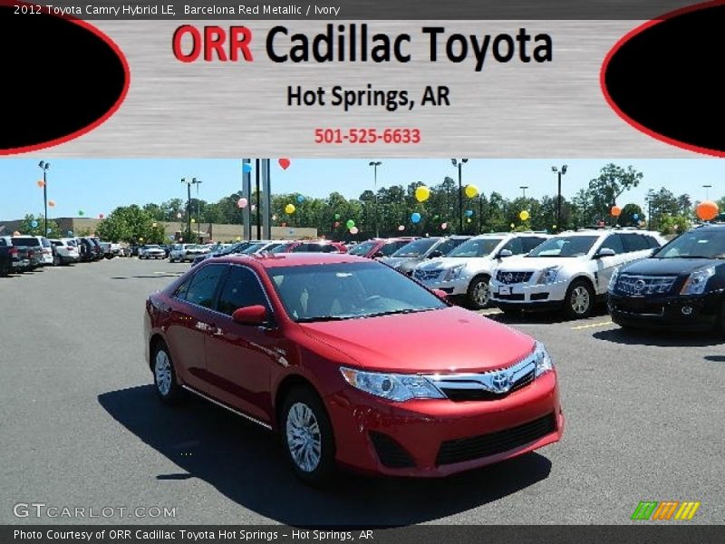 Barcelona Red Metallic / Ivory 2012 Toyota Camry Hybrid LE