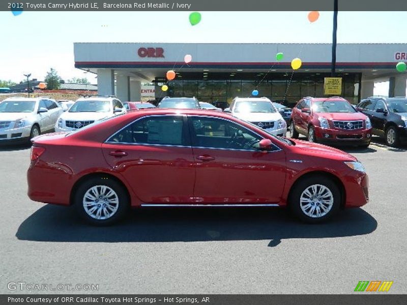 Barcelona Red Metallic / Ivory 2012 Toyota Camry Hybrid LE