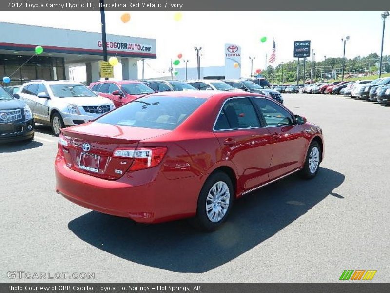 Barcelona Red Metallic / Ivory 2012 Toyota Camry Hybrid LE