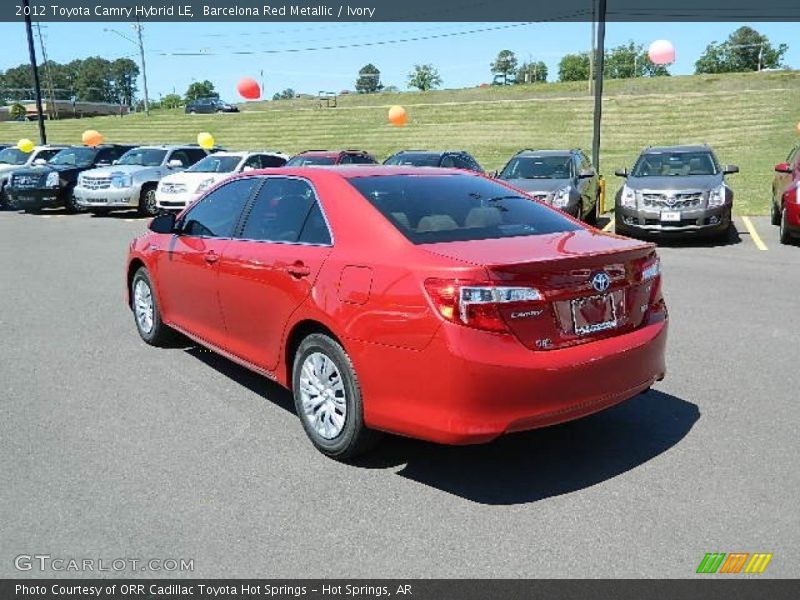 Barcelona Red Metallic / Ivory 2012 Toyota Camry Hybrid LE