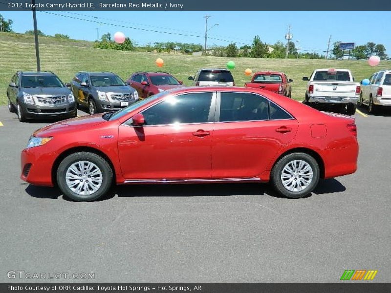 Barcelona Red Metallic / Ivory 2012 Toyota Camry Hybrid LE