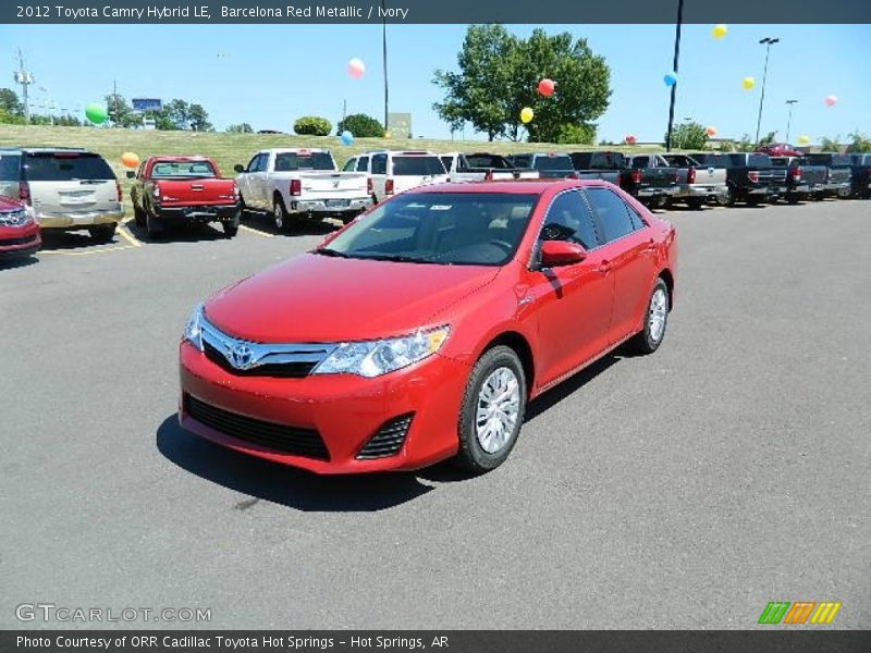 Barcelona Red Metallic / Ivory 2012 Toyota Camry Hybrid LE