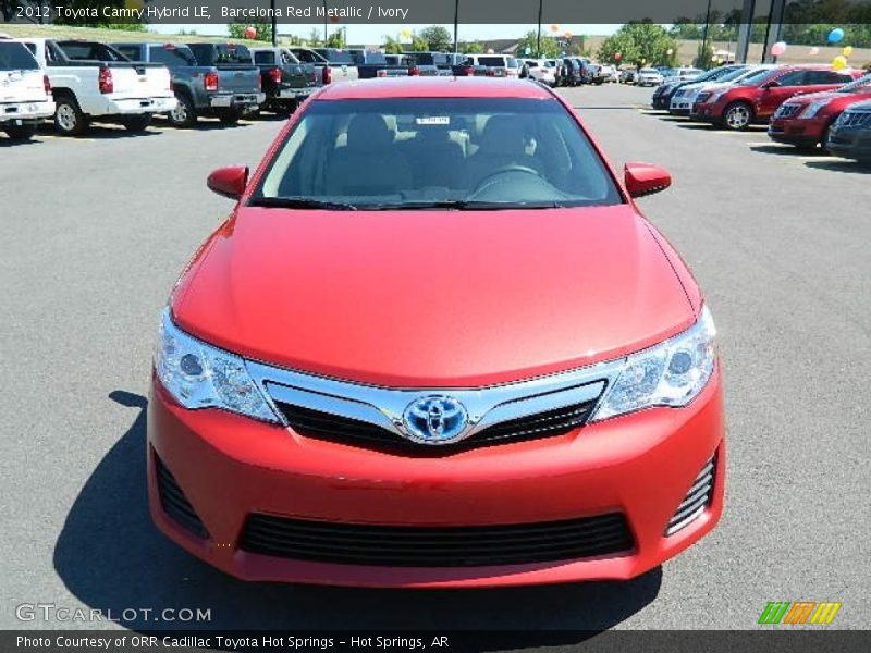 Barcelona Red Metallic / Ivory 2012 Toyota Camry Hybrid LE