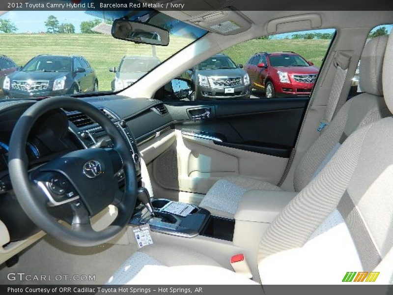 Barcelona Red Metallic / Ivory 2012 Toyota Camry Hybrid LE