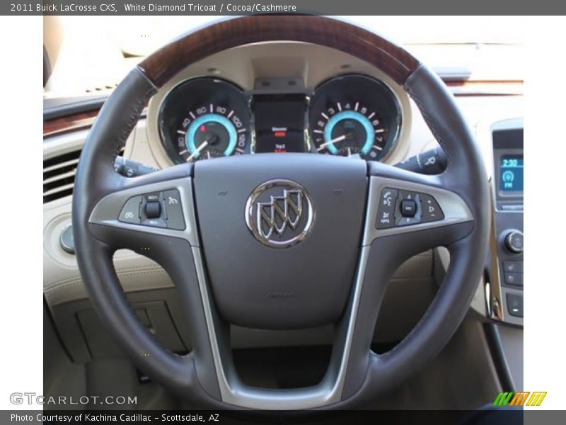 White Diamond Tricoat / Cocoa/Cashmere 2011 Buick LaCrosse CXS