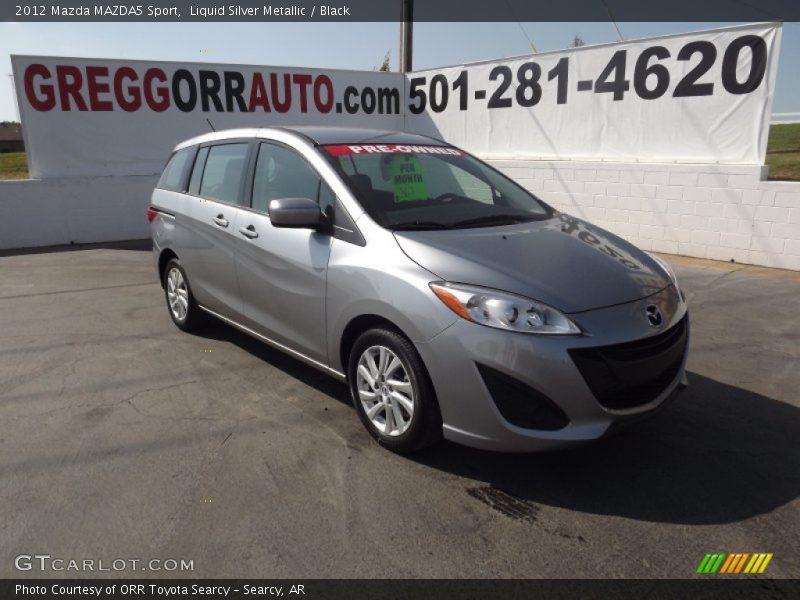 Liquid Silver Metallic / Black 2012 Mazda MAZDA5 Sport