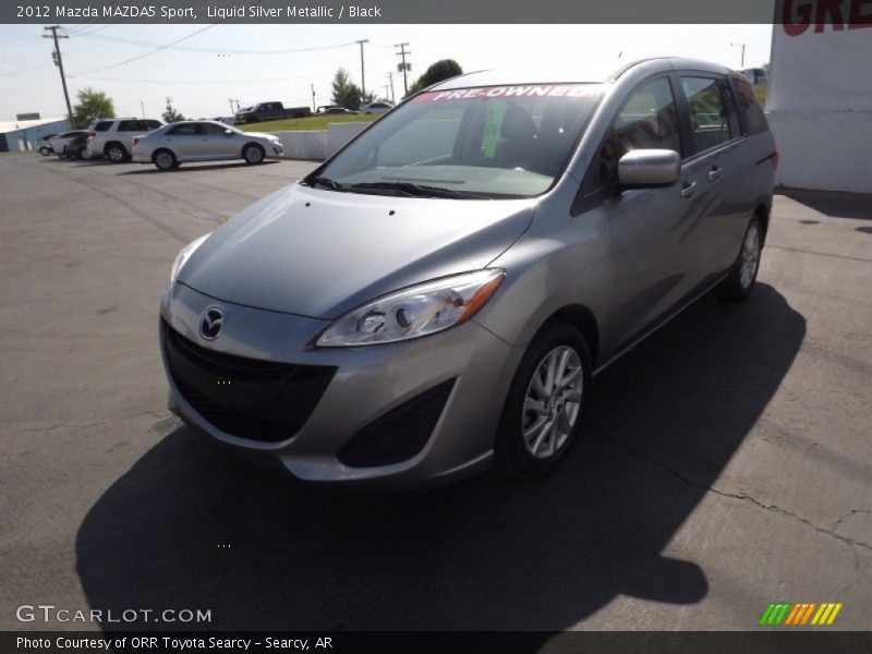 Liquid Silver Metallic / Black 2012 Mazda MAZDA5 Sport