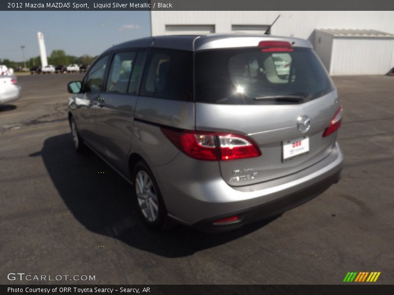 Liquid Silver Metallic / Black 2012 Mazda MAZDA5 Sport