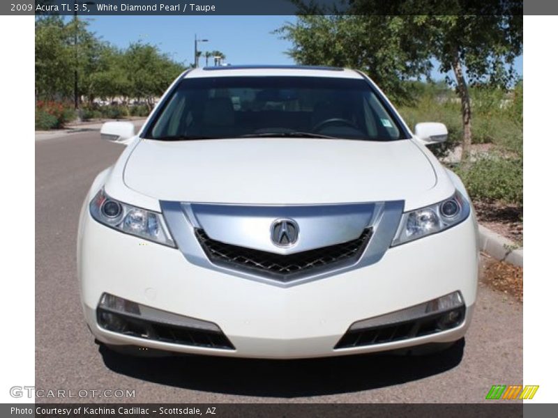 White Diamond Pearl / Taupe 2009 Acura TL 3.5