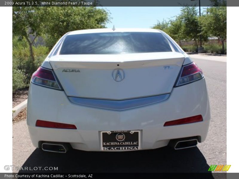 White Diamond Pearl / Taupe 2009 Acura TL 3.5