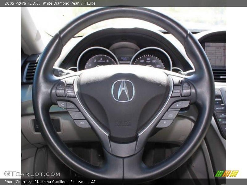 White Diamond Pearl / Taupe 2009 Acura TL 3.5