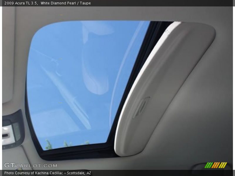 White Diamond Pearl / Taupe 2009 Acura TL 3.5