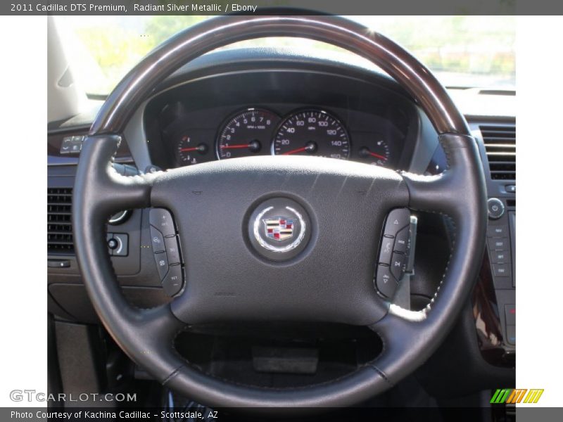 Radiant Silver Metallic / Ebony 2011 Cadillac DTS Premium