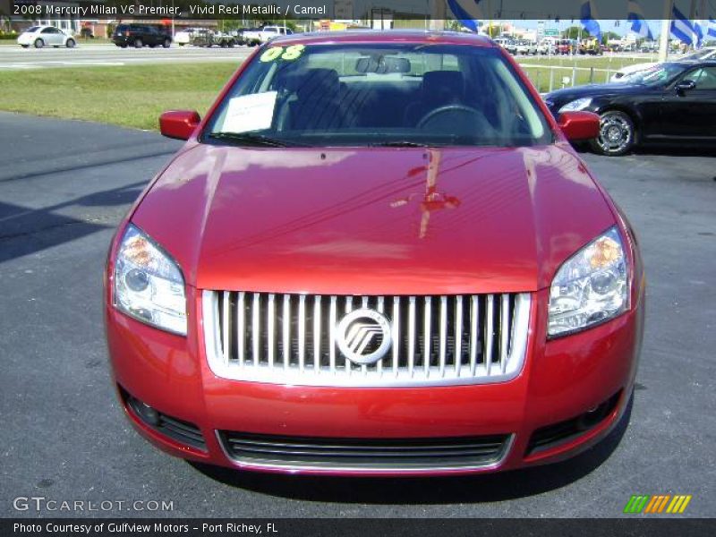 Vivid Red Metallic / Camel 2008 Mercury Milan V6 Premier