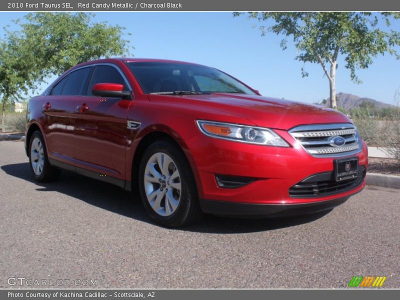 Red Candy Metallic / Charcoal Black 2010 Ford Taurus SEL
