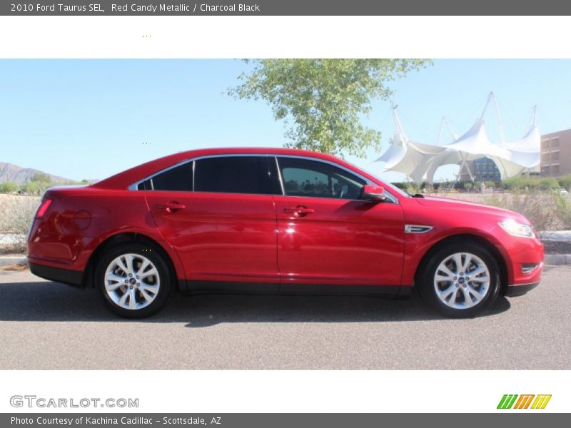 Red Candy Metallic / Charcoal Black 2010 Ford Taurus SEL