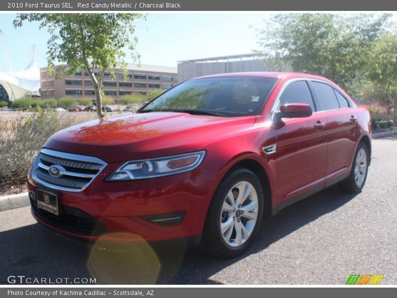 Red Candy Metallic / Charcoal Black 2010 Ford Taurus SEL