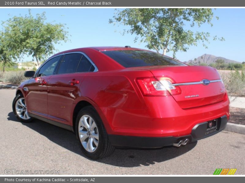 Red Candy Metallic / Charcoal Black 2010 Ford Taurus SEL