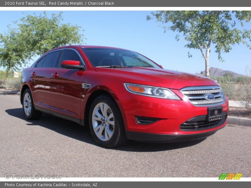 Red Candy Metallic / Charcoal Black 2010 Ford Taurus SEL
