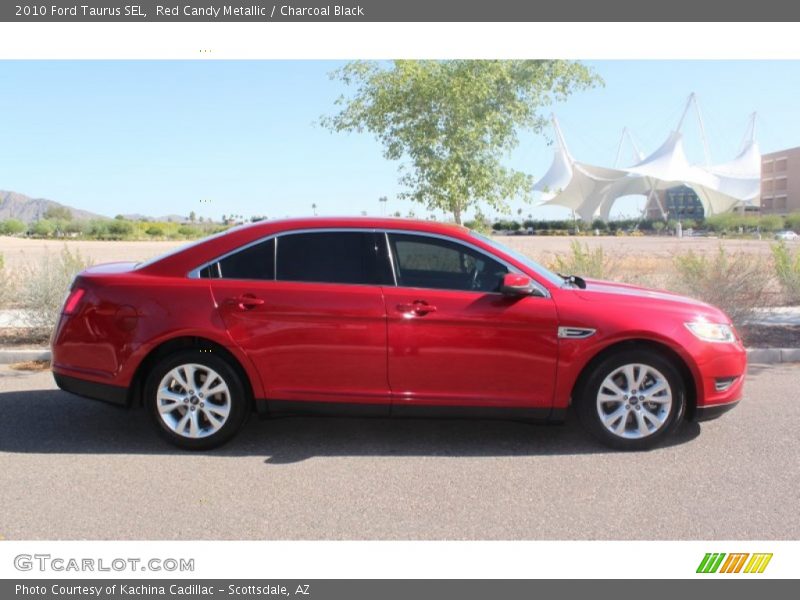 Red Candy Metallic / Charcoal Black 2010 Ford Taurus SEL