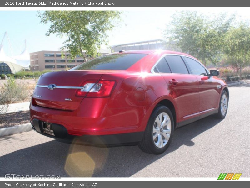 Red Candy Metallic / Charcoal Black 2010 Ford Taurus SEL