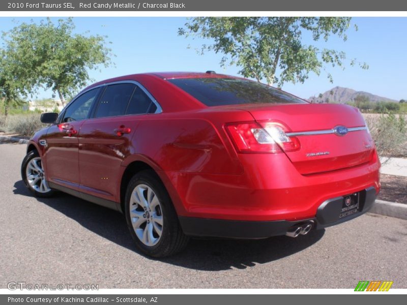 Red Candy Metallic / Charcoal Black 2010 Ford Taurus SEL