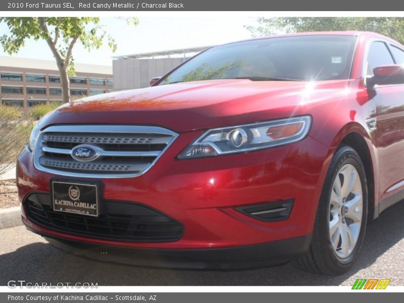 Red Candy Metallic / Charcoal Black 2010 Ford Taurus SEL