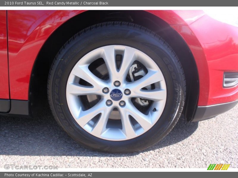 Red Candy Metallic / Charcoal Black 2010 Ford Taurus SEL