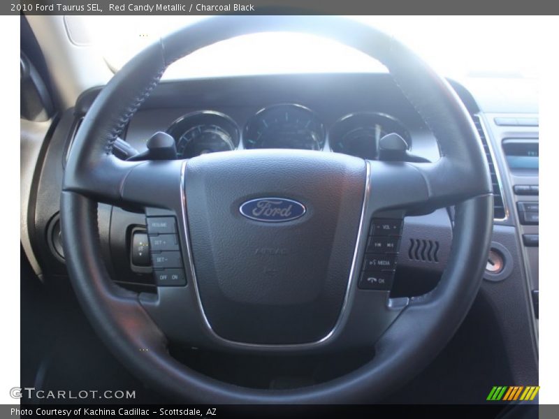 Red Candy Metallic / Charcoal Black 2010 Ford Taurus SEL