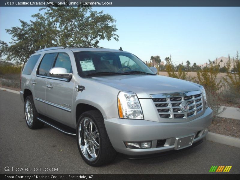 Silver Lining / Cashmere/Cocoa 2010 Cadillac Escalade AWD