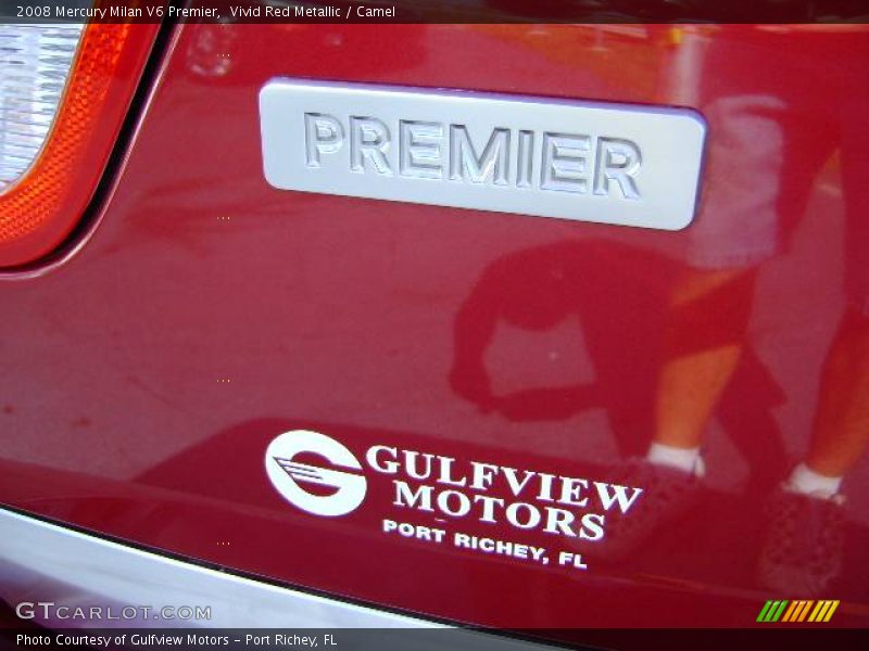 Vivid Red Metallic / Camel 2008 Mercury Milan V6 Premier