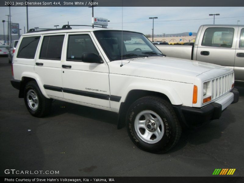 Stone White / Agate 2001 Jeep Cherokee Sport 4x4