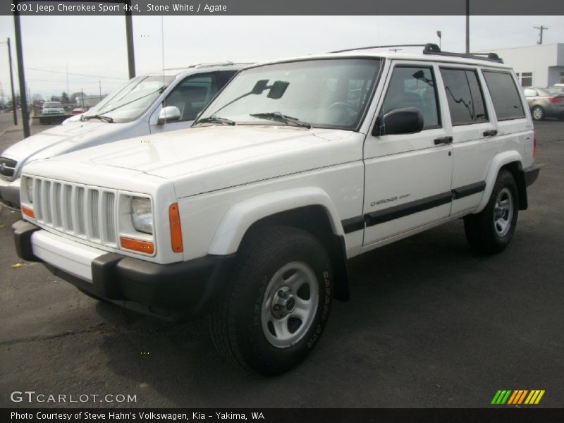 Stone White / Agate 2001 Jeep Cherokee Sport 4x4