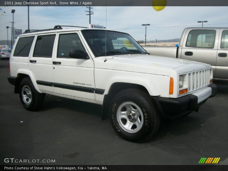 Stone White / Agate 2001 Jeep Cherokee Sport 4x4