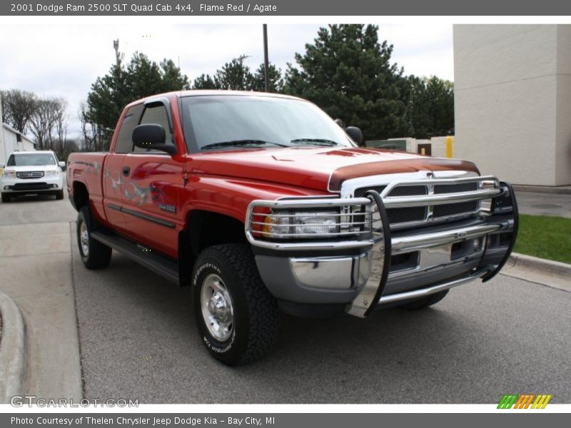 Flame Red / Agate 2001 Dodge Ram 2500 SLT Quad Cab 4x4