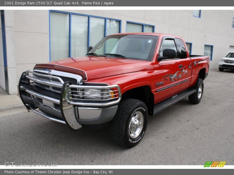 Flame Red / Agate 2001 Dodge Ram 2500 SLT Quad Cab 4x4