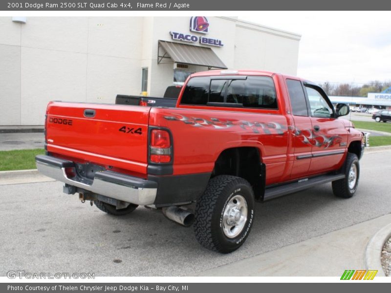 Flame Red / Agate 2001 Dodge Ram 2500 SLT Quad Cab 4x4