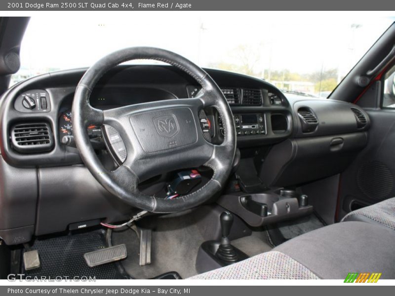 Flame Red / Agate 2001 Dodge Ram 2500 SLT Quad Cab 4x4