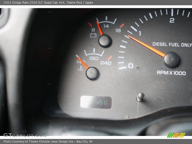 Flame Red / Agate 2001 Dodge Ram 2500 SLT Quad Cab 4x4