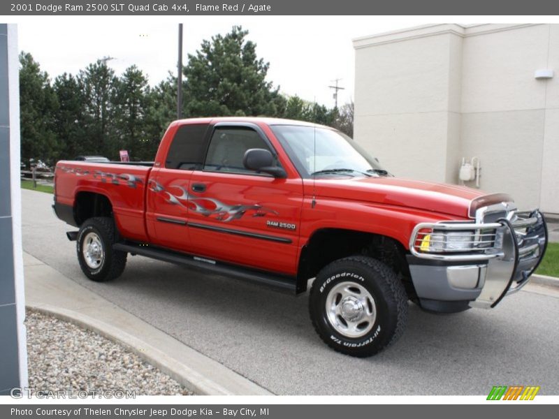 Flame Red / Agate 2001 Dodge Ram 2500 SLT Quad Cab 4x4