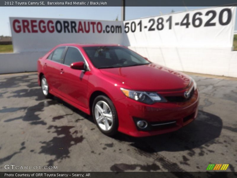 Barcelona Red Metallic / Black/Ash 2012 Toyota Camry SE