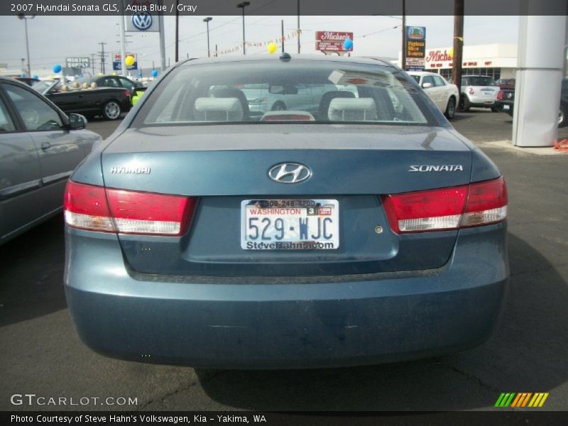 Aqua Blue / Gray 2007 Hyundai Sonata GLS