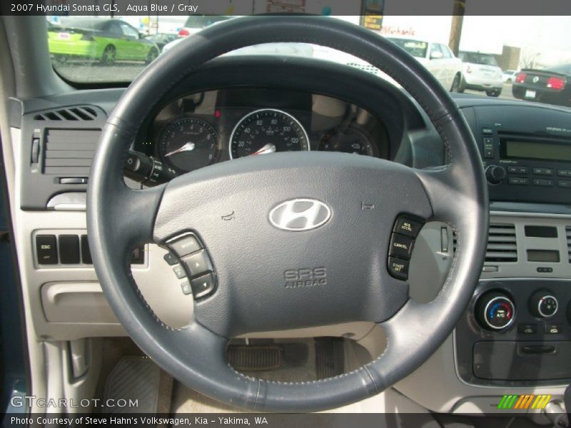 Aqua Blue / Gray 2007 Hyundai Sonata GLS